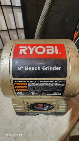 BGH825 RYOBI Grinder Arbor Amp Bench #2 BGH825 RYOBI Grinder Arbor Amp Bench #2