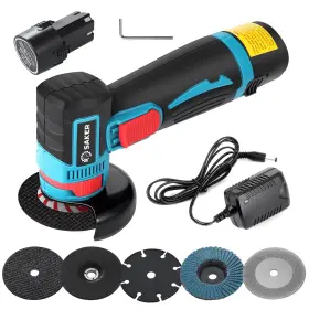 GJ33427 SAKER INC Cordless Mini Angle Grinder Rpm Discs