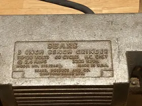 316.1964 SEARS Bench Grinder Amp #2