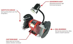 613364650028 SUNEX TOOLS Bench Grinder #2