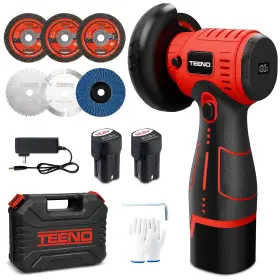 Teeno 726374204898 Brushless Cordless Angle Grinder 19 500 Rpm Mini Grinding Tool With Le
