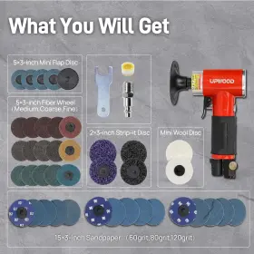 UW-941B-75 AIR Sander Angle Grinder Roll Lock Wheel Set Too #3