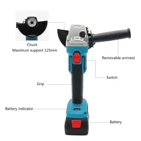 738729819664 VIKKY Cordless Angle Grinder Brushless Lithium #2 738729819664 VIKKY Cordless Angle Grinder Brushless Lithium #2