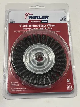 012382360184 WEILER Coarse Stringer Bead Knot Wheel Brush 012382360184 WEILER Coarse Stringer Bead Knot Wheel Brush