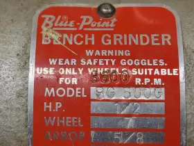 500G WISSOTA Point Bench Grinder Bg #3
