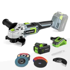 Workpro B08dthkfcj 20v Cordless Angle Grinder Kit 4-1/2 Inch Lightweight