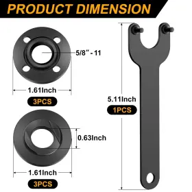 24516 YUCDXFV Angle Grinder Nut Flange Wrench Lock #2