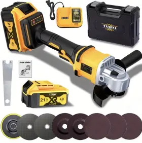 YB1820078 YUNXL Rechargeable Angle Grinder Cordless Polishing