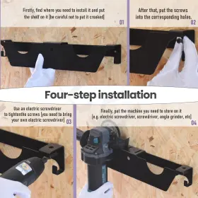 GWE558 ZHIXING Angle Grinder Holder Bay Rack Stand Storage #3