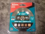 New Makita B-69696 4 1/2" X 5/8" Arbor Diamond Blade (bn289). Fixed Price $13.99.