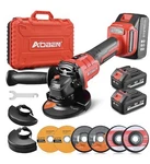 Aoben Cordless Angle Grinder 4-1/2 Inch, 21v Battery Tool, Case, Extras. Fixed Price $72.99.