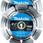 Makita 2 Pack - 4.5" Segmented Rim Diamond Blades For Grinders On Concrete. Fixed Price $29.99.