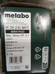 Metabo W 26-230 Mvt Angle Grinder, 9'', 15 A, 6600 Rpm, 120vac. Fixed Price $375.00.