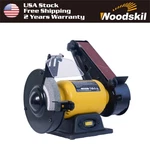 Woodskil 6 Inch 3450rpm Bench Grinder And 2 27 3700fpm Belt Sander Combo. Fixed Price $95.00.