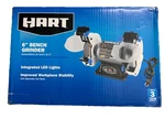 Hart 6-inch 2.1-amp Bench Grinder Adjustable Work Table Spark Hood. Fixed Price $56.95.
