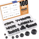 100 Pieces Metric Black Zinc Plated Nylon Insert Lock Nuts Assortment Kit. Fixed Price $12.43.