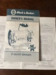 Black & Decker 7916 6" Bench Grinder Owner's Manual Vintage Oem B&d. Fixed Price $14.99.