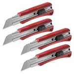 4pcs 25mm Heavy Duty Utility Knife Set - Auto-lock Retractable Box Cutter & 2 Bl. Fixed Price $53.99.