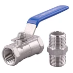 1/2 Inch Npt Stainless Steel Ball Valve Standard Port With Male Hex Pipe. Fixed Price $22.76.