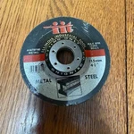 Vintage K-t Industries 4.5" Metal Grinding Wheel Coarse Abrasive Tool. Fixed Price $15.92.
