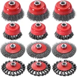 12 Pack Wire Wheel Brush 4.5 Inch Angle Grinder Heavy Duty Rust Removal Set. Fixed Price $47.00.