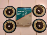 Makita Part No 741405-2p 4" Grinding Wheels (4) 36 Grit X 3/16 5/8 Vtg. Fixed Price $15.00.