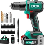 Dca 20v Brushless Hammer Drill 1/2" Cordless W/ 2.0ah Battery & Charger. Fixed Price $106.02.
