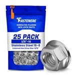 Fastenere Serrated Flange Nuts 3/8"-16 (25-pack), Durable 3/8-16 (25 Pack). Fixed Price $21.49.