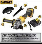 Dewalt Dcg414 20v Brushless Angle Grinder +dcb206 Battery + Charger - Usa Ship!. Fixed Price $139.99.