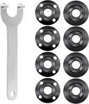 9pcs Angle Grinder Nuts, 1 Wrench Spanner & 8 Flange. Fixed Price $14.03.