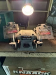 Delta 6" Bench Grinder With Flexible Lamp Corded Electric Gray Rotary. Fixed Price $59.99.