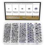 182 Pieces 304 Stainless Steel Lock Nuts 5 Sizes Metric Locknuts Nylon Insert.... Fixed Price $16.10.