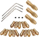 Mesee 3 Sets 0.5-3mm Brass Drill Chuck, Small Electric Bit Collet.... Fixed Price $14.02.