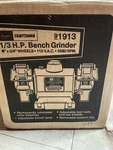 Vtg Sears Craftsman 1/3hp 6" X3/4 Wheels Bench Grinder 257.191300 Open Box Nos. Fixed Price $199.99.