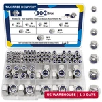 Zqz 300 Pack Metric Nylon Insert Locknuts Assortment Kit,m3 M4 M5 M6 M8 M10 M12. Fixed Price $42.48.