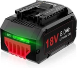 8.0ah 18v Lithium-ion Battery For Bosch Gba18v60 Bat612 Gba18v40 Gba18v120. Fixed Price $112.91.