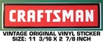 Craftsman Tools - Vintage Original Vinyl Decal Sticker Automotive Racing. Fixed Price $7.88.