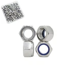 M4x0.7mm Nylon Insert Hex Lock Nuts 120 Pack 304 Stainless Steel Din985 Self-.... Fixed Price $11.91.