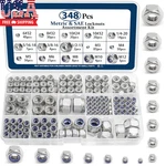 Sae & Metric Nylon Insert Lock Nuts Kit(348pcs),6#32 8#32 10#24 10#32 1/4-20 5/1. Fixed Price $46.96.