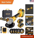 Cordless Angle Grinder 20v With Brushless Motor - 9600 Rpm Performance. Fixed Price $207.73.