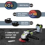 Workpro 20v Cordless Angle Grinder Kit 4.5" 4ah Lithium-ion Battery Fast Charger. Fixed Price $85.99.