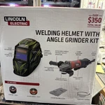 Lincoln Electric Welding Helmet With Angle Grinder Kit K5594-1 W/accessories. Fixed Price $94.95.