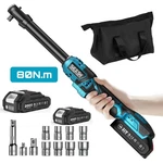 Seesii 21v 3/8" Cordless Ratchet Wrench 59 Ft-lbs 2 Battery 8 Sockets Brushless. Fixed Price $69.99.