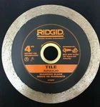 Ridgid 4 In. Continuous Tile Diamond Blade Ct40cp. Fixed Price $19.99.