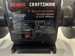 Craftsman 6" Bench Grinder 1/3 Hp Variable Speed Black Model 257 190470 120v. Fixed Price $100.00.