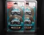 Lot Of (4) Makita X Lock E07222 4.5" Grinder Diamond Blades - (2)2 Pack Sealed. Fixed Price $35.00.
