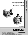 Delta 23-640 23-645 6" Bench Grinder Instructions Manual. Fixed Price $19.99.