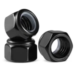 Bnuok 10pcs 1/2-13 Lock Nuts, Nylon Insert Locknuts 304 1/2-13, Black. Fixed Price $11.94.