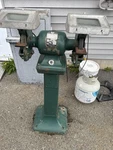Vintage Delta 7" Rockwell 23-105 Pedestal Base Triple Duty Grinder 1 Ph 3450 Rpm. Fixed Price $999.99.