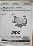 Skil Bench Grinder Model # 3380-01 Operating Safety Instructions Manual Only. Fixed Price $7.49.